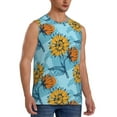 thumbnail image 2 of Pofeuu Sunflowers Print Men's Muscle T-Shirt, Sleeveless, Muscle Tank, Classic Muscle Tee Top For Men Casual Sleeveless Muscle T-Shirt Trendy Clothes-X-Large, 2 of 7