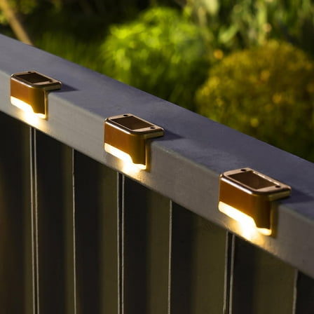 Solar Deck Lights Outdoor 16 Pack, Euur Solar Step Lights Waterproof Led Solar lights for Outdoor Stairs, Step , Fence, Yard, Patio, and Pathway