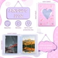 thumbnail image 3 of Billuyoard Regalo impecable Amor Corazón Hueco Tarjeta de foto Titular de la identificación Lindo Amor Corazón Hueco Ins Álbum de impuestos Cubiertas para muebles de jardín gato blanco rosa, 3 of 6