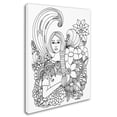 thumbnail image 3 of KCDoodleArt 'Flower Girls 14' 14 x 19 Canvas Art, 3 of 3