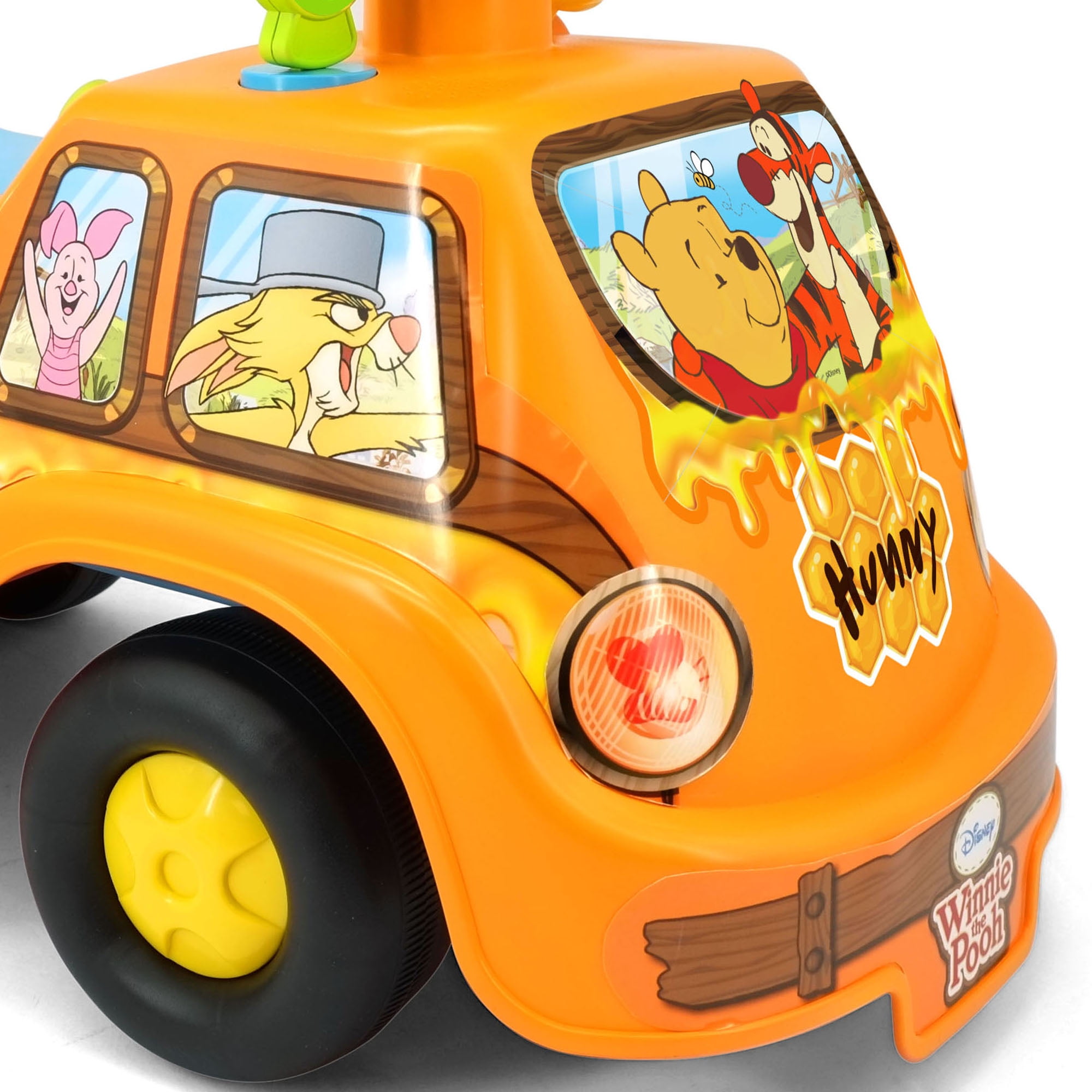 Kiddieland: My First Adventure Ride-On: Pooh Honey Van - Disney Lights & Sounds Foot-To-Floor Vehicle, Interactive Dashboard, Toddlers Ages 12-36mo