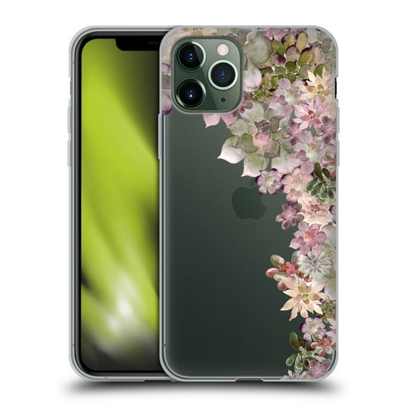 Head Case Designs Officially Licensed Monika Strigel My Garden Succulent Rose Soft Gel Case Compatible with Apple iPhone 11 Pro