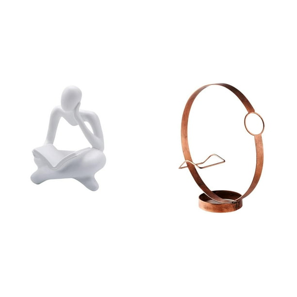 Figura de lector abstracto,Estatua de pensador abstracto,arte,manualidades,decoraciones,Figuras humanas decorativas para oficina,objetos coleccionables,Portabotellas de vino,Soporte para