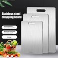 thumbnail image 2 of Stainless Steel Choppping Board Double-Sided Cutting Boards Cooking for Kitchen, 2 of 8