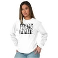 thumbnail image 5 of Femme Fatale Girly Rude Sassy Cute Women's Long Sleeve T Shirt Brisco Brands X, 5 of 6