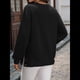thumbnail image 5 of Sudadera Informal de Cuello Redondo para Mujer, Holgada, Suave y de Larga. Negro S, 5 of 10