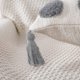 thumbnail image 4 of Super Soft Farmhouse Decorative Plush Throw Pillow Covers 18 x 18 Grey,Solid Pom pom Tufted with Tassels Modern Accent Boho Square Cushion Cover Pillo, 4 of 4