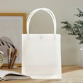 thumbnail image 3 of WRKEKC Sac Fourre-Tout Transparent en PVC avec Fermeture à Pression, Sac d'Emballage Cadeau Imperméable pour Cosmétiques Papeterie, Sac de Courses Réutilisable avec Poignée Ergonomique, Design Pliable Léger, 3 of 6