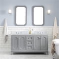 thumbnail image 2 of Water Creation Queen 60" Wood Double Bathroom Vanity in Cashmere Gray/Chrome, 2 of 3