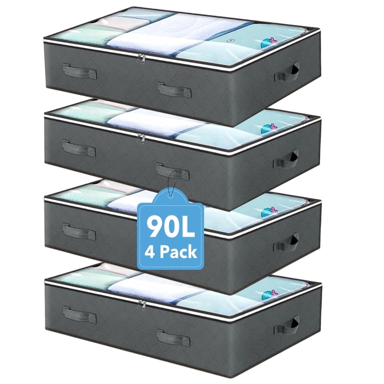 Behome 4-Pack 90L Under Bed Storage Containers photo 1