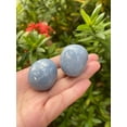 thumbnail image 4 of WHOLESALE Angelite Pebble, Large Angelite Tumbled Stone, Natural Polished Blue Angelite Crystals (Angelite, 0.25 Pound), 4 of 8