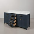thumbnail image 5 of Water Creation Madison 72" Wood Double Bathroom Vanity in Blue & Gold, 5 of 8