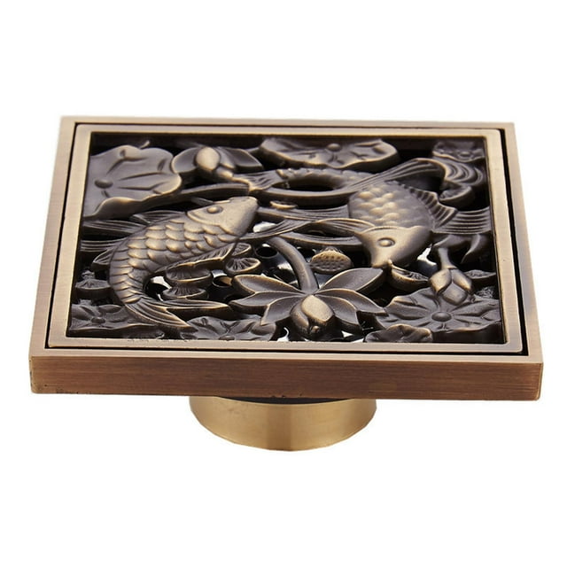 Cubierta de escurridor de drenaje Zulema de latón multiusos 10x10cm estilo F