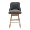 thumbnail image 3 of Costaelm Amélie 26" Upholstered Swivel Counter Height Bar Stool, Gray, 3 of 11
