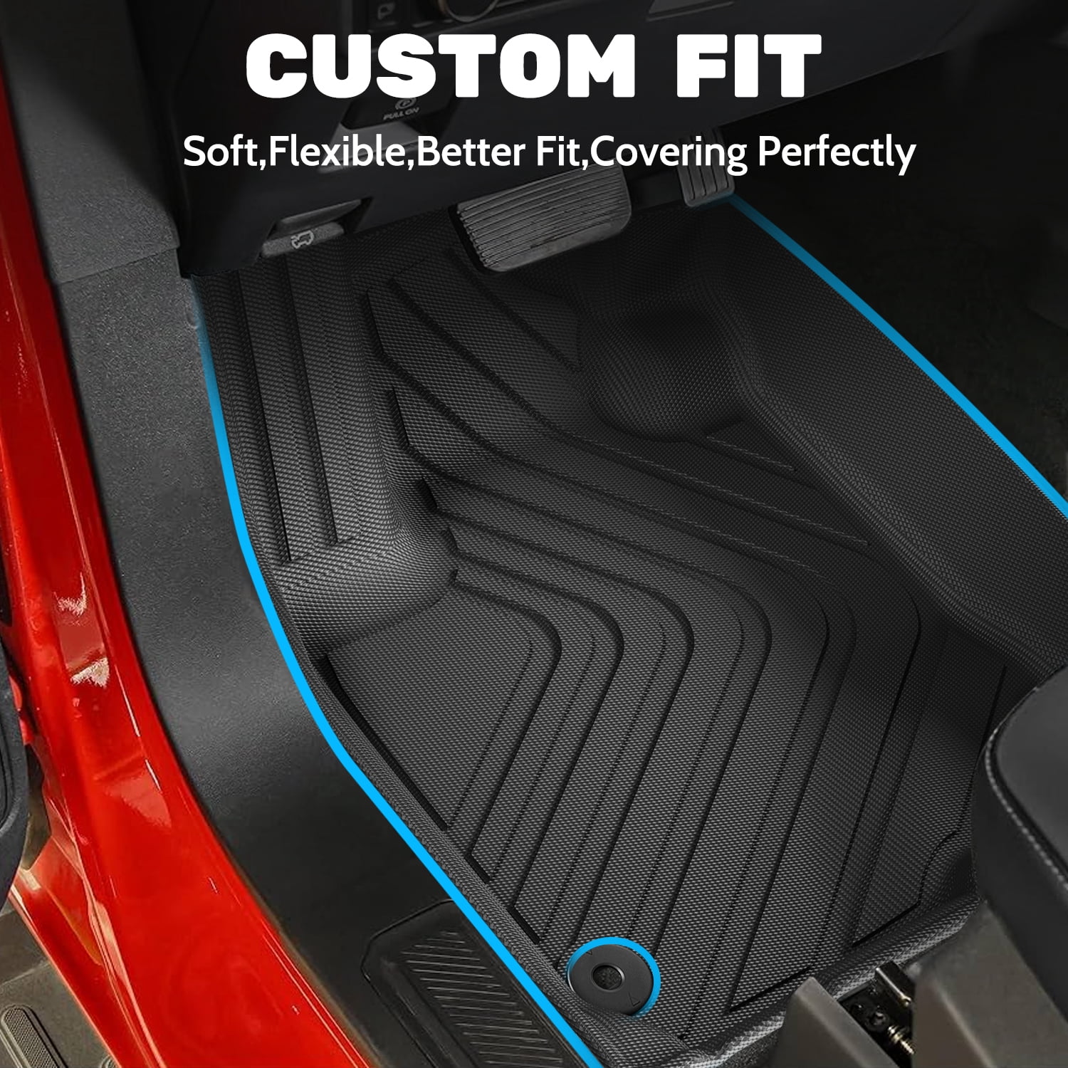 WUTGHUI TPE All Weather Floor Mats for Honda HRV 2026 2025 2024 2023 (Include Hybrid & Sport/LX/EX-L) & Acura ADX 2025