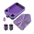 thumbnail image 3 of Bandeja para arte de diamantes con tapa, contenedor de almacenamiento fácil de usar, bandeja clasificadora de cuentas negro y violeta, 3 of 9