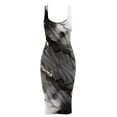 thumbnail image 4 of SMihono Robe d'Été pour Femmes Grande Taille Mode Décontractée Aguichant Imprimée Épaule Dénudée Débardeur Sans Manches Ajustée, 4 of 4
