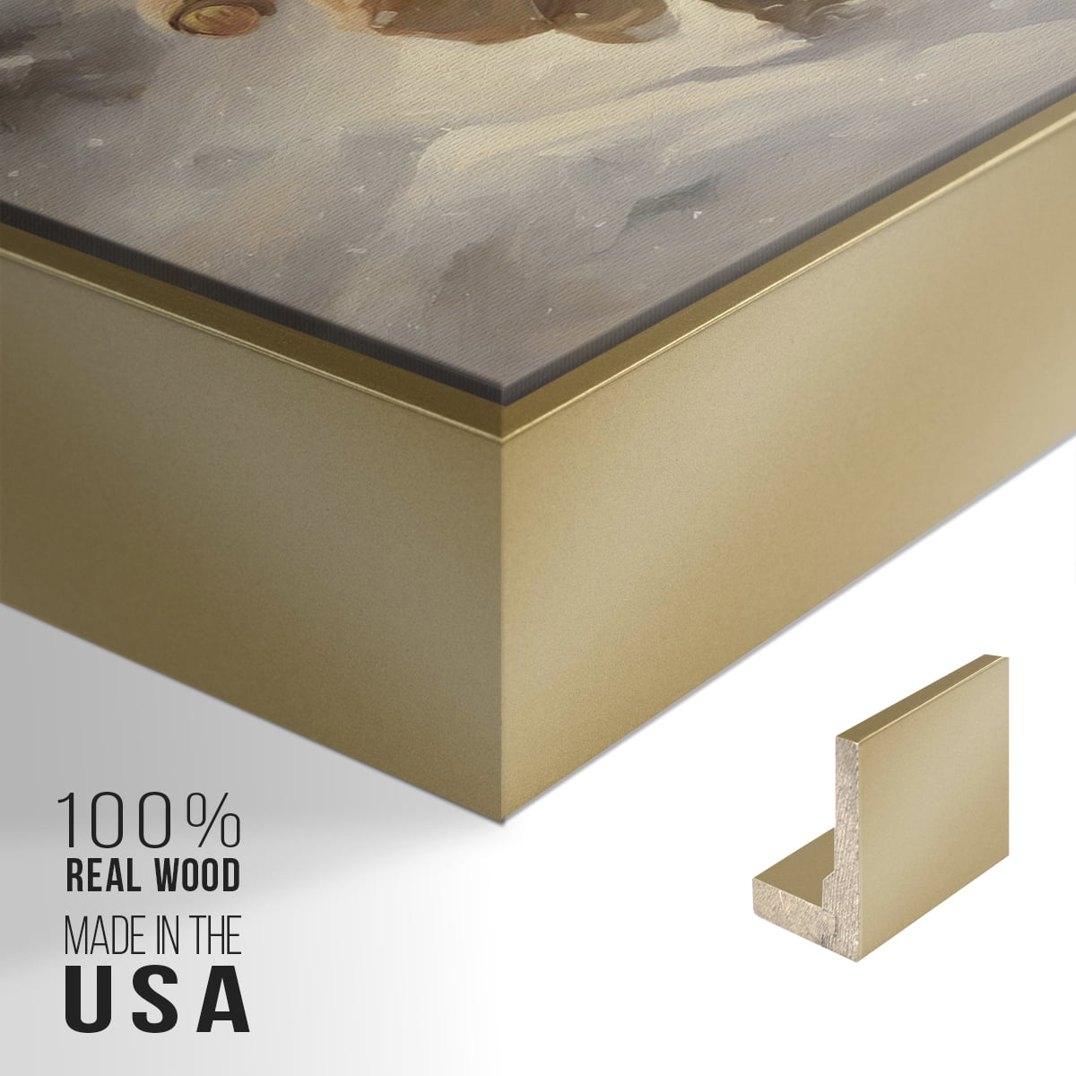 Vintage Landscape-CLXXVII By Wexford Home Framed in Gold Wood Gallery Wrapped Canvas 27 in. x 41 in.
