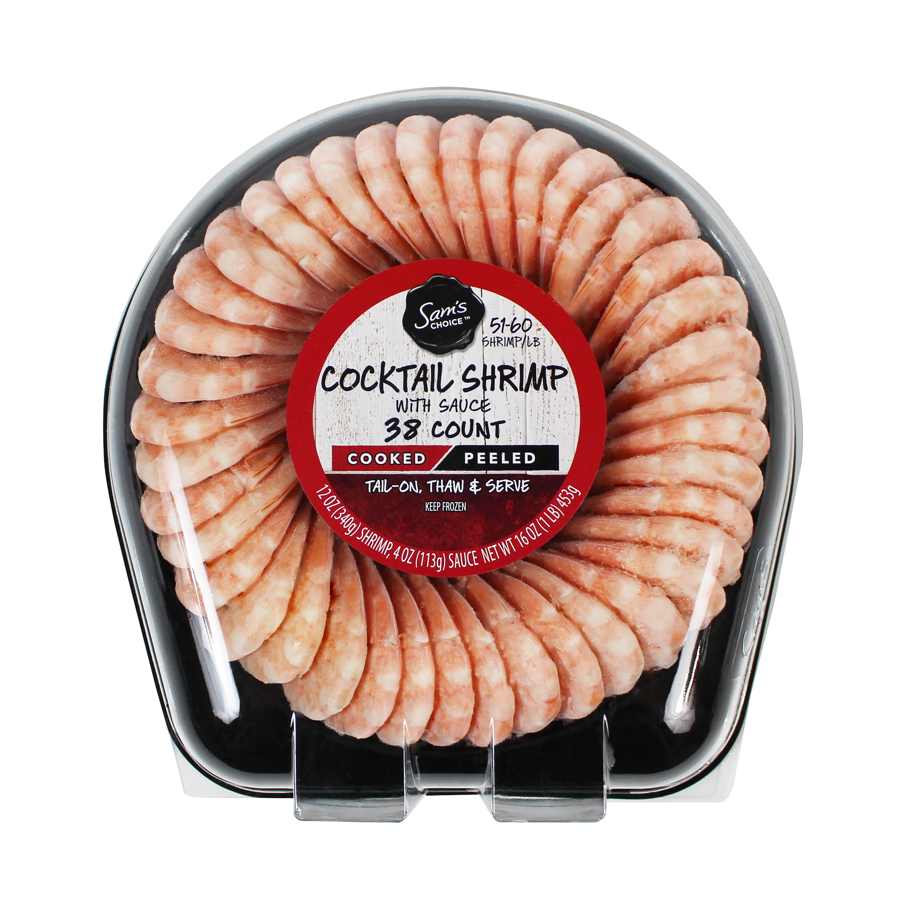 Premium Cooked Cocktail Shrimp, TailOn Thaw and Serve, 5160 pcs, 16