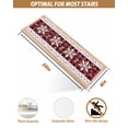 thumbnail image 5 of Christmas Snowflake Stair Treads for Wooden Steps Indoor Runner Rug Carpet, Winter Classic Red Black Plaid 7 Pieces Peel and Stick Staircase Step Treads Covers Washable Throw Door Mats, 30"x8", 5 of 7