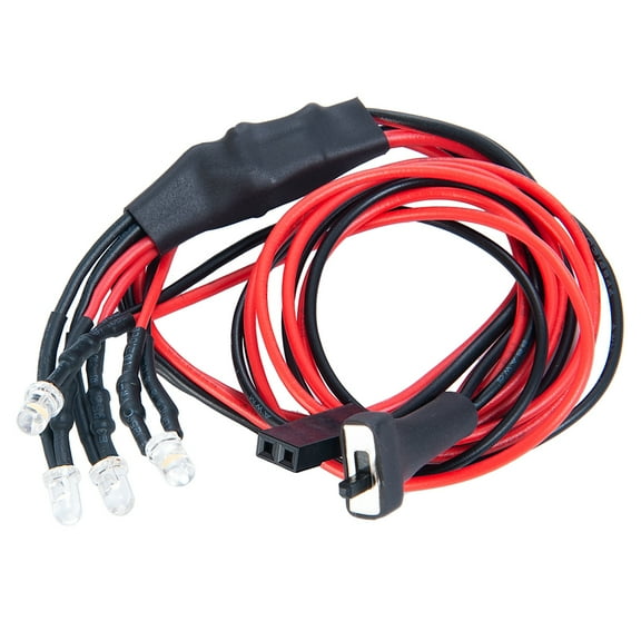 RCLIONS RC Car Headlight Front Bumper Light LED Fog Lights Bright Lamp for 1/24 Scale Axial SCX24 RC Crawler Car