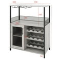 thumbnail image 3 of Wine Bar Cabinet with Detachable Wine Rack, Small Sideboard and Buffet Cabinet with Mesh Door, 3 of 8