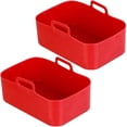 thumbnail image 1 of Silicone Pot for Ninjas Dual Air Fryer Reusable Silicone Air Fryer Liner Easy Cleaning Food Safe Air Fryer Accessories Air Fryer Rack Accessories for Air Fryer Oven Microwave, 1 of 11
