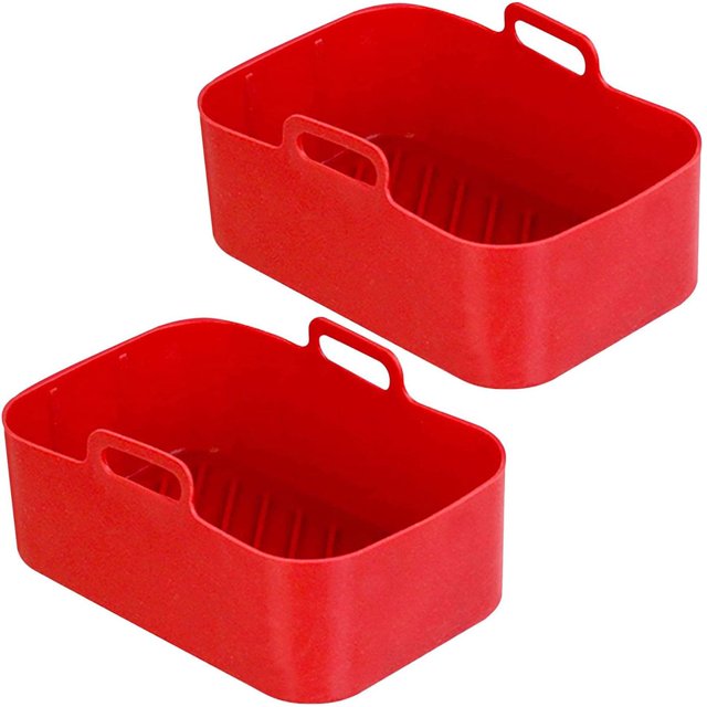 Silicone Pot for Ninjas Dual Air Fryer Reusable Silicone Air Fryer Liner Easy Cleaning Food Safe Air Fryer Accessories Air Fryer Rack Accessories for Air Fryer Oven Microwave