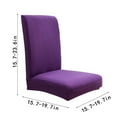 thumbnail image 2 of Tahtuvzn Home Decor 5.7-19.7" Solid Color Brushed High Elastic Chair Cover Soft and Comfortable Seat And Slipcover Suitable for Dining, Gifts for Yourself, Purple, 2 of 3