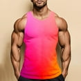 thumbnail image 5 of RYDCOT Mens Gradient Sleeveless Tank Tops Workout Muscle Gym Knitted Shirt Athletic Bodybuilding Slim Fit Ribbed T Shirts, 5 of 7