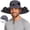 DARK GRAY, variant on Sun Hats for Men Women with 2 Solar Fans Wide Brim Fans Fishing Hat Water Resistant Breathable Mesh Outdoor Fishing Hiking Camping Hat with Adjustable Chin Strap