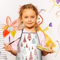 thumbnail image 3 of Multicolor Christmas Tree Pattern Kids Aprons for Girls and Boys,Adjustable Neck Strap Toddler Aprons for Kids Cooking Baking, 3 of 7