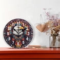 thumbnail image 2 of Yayeee 10" Wall Clock Battery Operated Quartz Round Silent Non-Ticking Home Decor, Brown Abstract Eagle, 2 of 6