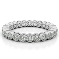 2.60 Ct Brilliant Round Cut Diamond Bridal Bands Solid 18K White Gold