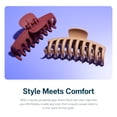 thumbnail image 4 of Gimme Beauty Thick Hair Claw Clips - Large Hair Claws for Curly & Textured Hair - Strong Non-Slip Curly Hair Accessories - Trendy & Washable Hair Styling Essentials - Red & Tan, 2 Pack, 4 of 9