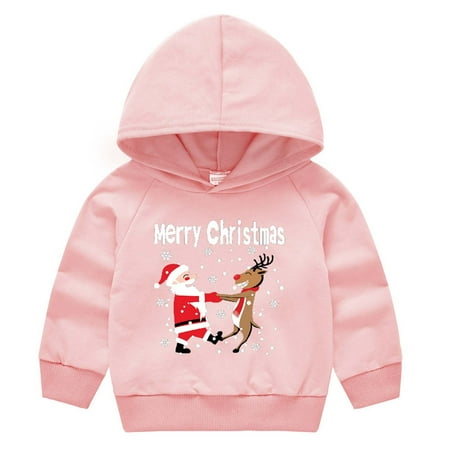 

Kids Jackets for Girls Boys Children s Hooded Pullover And Sweater Santa Claus Children s Jacket Long Sleeve Sweatshirt