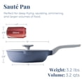 thumbnail image 6 of PRICUSIS Ceramic Nonstick 10 inch/3.2 qt Deep Skillet with Glass Lid, Double Pour Spout, Induction Compatible, Dishwasher & Oven Safe, 6 of 9