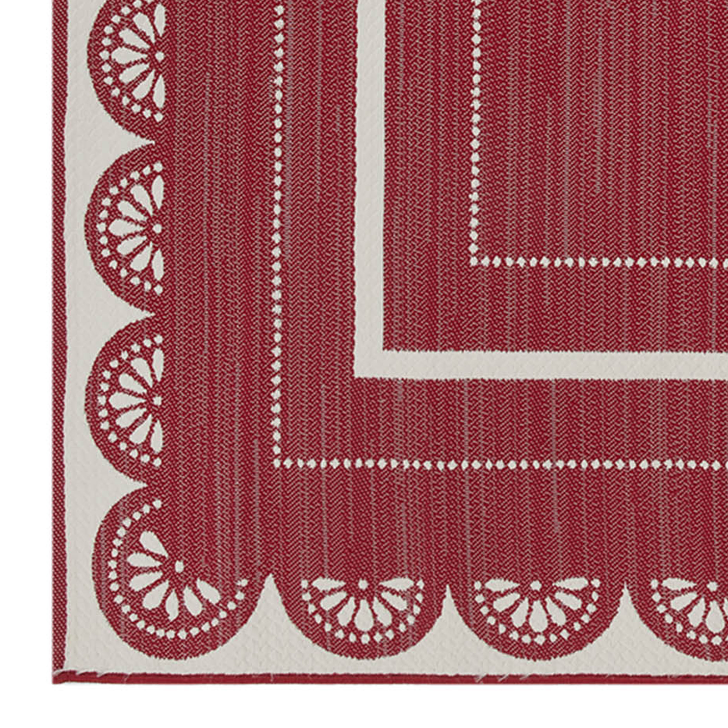 The Pioneer Woman Red Scallop Outdoor Rug, 5' x 7' - image 2 of 5
