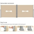 thumbnail image 5 of Yaheetech Double Folding Side Awning, Beige, 5 of 8