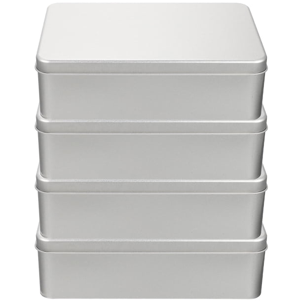 Cajas de dados de caja de lata de 4 piezas con espumas de revestimiento de cajas de dados de hierro portavasos de almacenamiento de dados