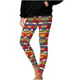 thumbnail image 2 of Wowcloth Woman's Christmas Striped Print Leggings, Stretchy Fitness & Running Pants for Workouts, Jogging and Casual Wear, 2 of 9