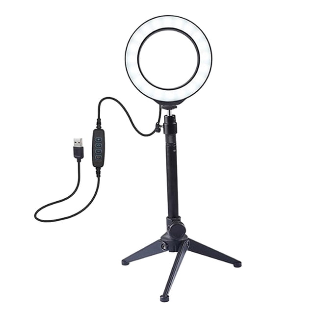 regulable con , soporte para teléfono, iluminación de para transmisión - 3. soporte 3. soporte CUTICAT Luz de anillo regulable