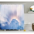 thumbnail image 1 of Ambesonne Sun Shower Curtain, Sunbeam and Fluffy Clouds, 69"Wx84"L, Pale Blue White, 1 of 2