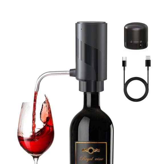  Electric Wine Aerator and Pourer,Smart Automatic Wine Decanters,Rechargeable Wine Dispenser with USB Cable,Best Wine Gifts