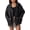Black-1, variant on Jacket For Women Lightweight Windproof Oversized Hip-Hop Motorcycle Jacket Coat Boyfriend Outerwear 2XL,Apricot-1