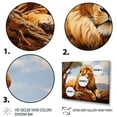thumbnail image 3 of Designart "Lion Savannah Oil II" Animals Canvas Wall Art, 3 of 5