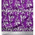 thumbnail image 1 of Soimoi Poly Georgette Fabric Leaves & Floral Block Fabric Prints by Yard 42 Inch Wide, 1 of 3