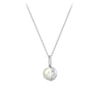 thumbnail image 1 of Collier de Perles en Forme de Demi-Tasse avec Gravure, 1 of 5