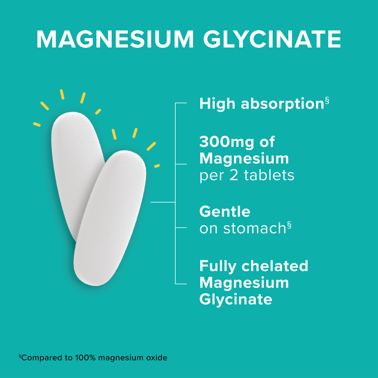 Qunol Magnesium Glycinate Tablets, 300mg, 60 Ct photo 8
