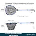 thumbnail image 1 of Fishing Landing Net With Telescoping Pole Handle, Aluminum Alloy Fishing Net Fish Landing Net With Anti-Slip Telescoping Rubber Pole Handle Extend To 2.8-3.4ft, 1 of 9